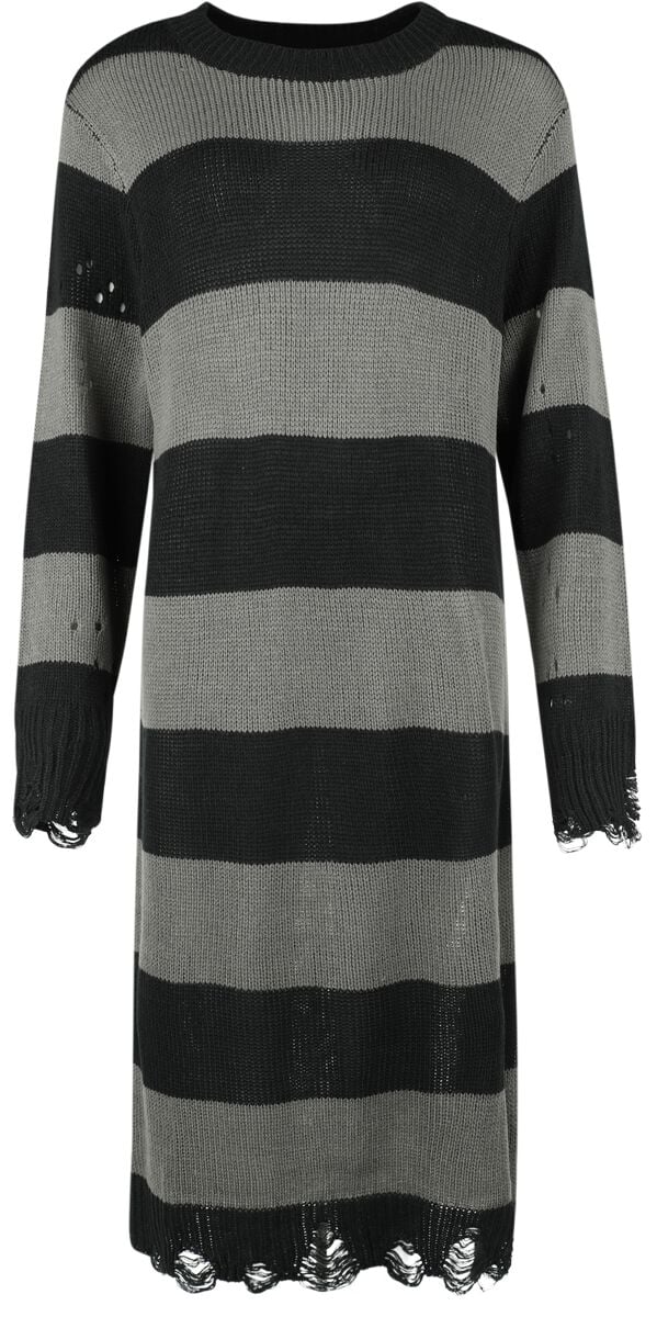0000001012743 - Within Souls Sweater Dress Langes Kleid schwarz grau in 4XL 0000001012743 - Within Souls Sweater Dress Langes Kleid schwarz grau in 4XL