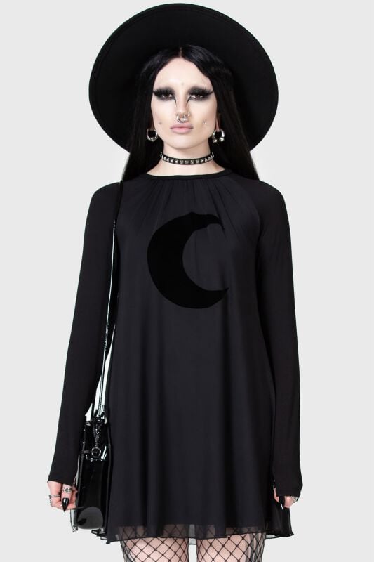 0000001077100 - Lunar Apex Raglan Dress Kurzes Kleid schwarz in XL