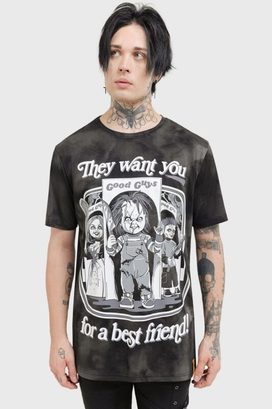 0000001106909 - Chucky - Die Mörderpuppe - Hey There Friend T-Shirt schwarz in XL 0000001106909 - Chucky - Die Mörderpuppe - Hey There Friend T-Shirt schwarz in XL