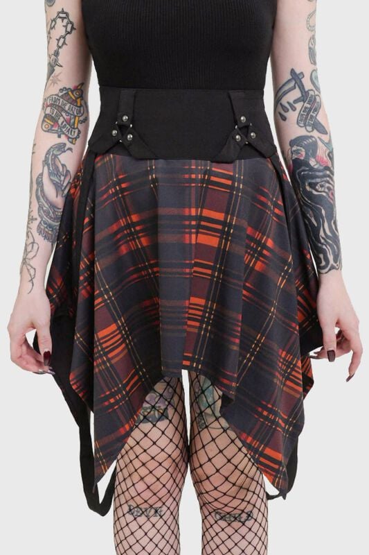 0000001140903 - Amberic Skirt Kurzer Rock schwarz orange in XL