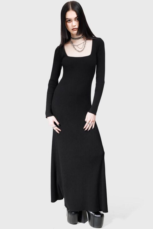 0000001251906 - Dark Glyph Dress Langes Kleid schwarz in XL 0000001251906 - Dark Glyph Dress Langes Kleid schwarz in XL