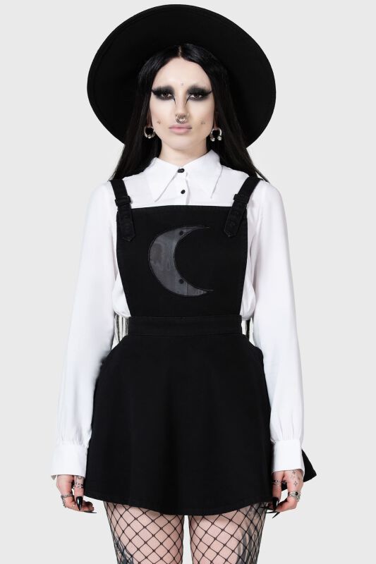 0000010770009 - Luna Orb Pinafore Dress Kurzes Kleid schwarz in XXL