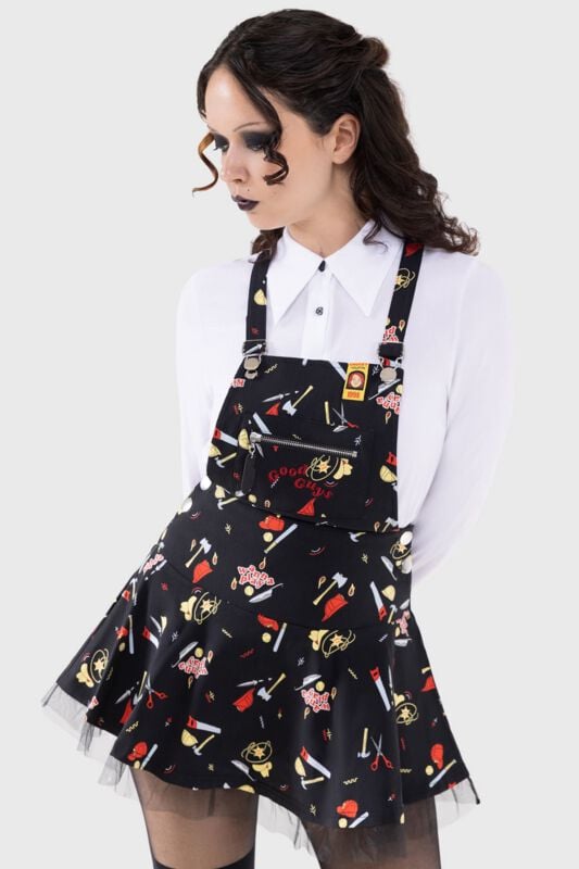 0000010957004 - Chucky - Die Mörderpuppe - Its Time To Play Pinafore Kurzes Kleid multicolor in XXL