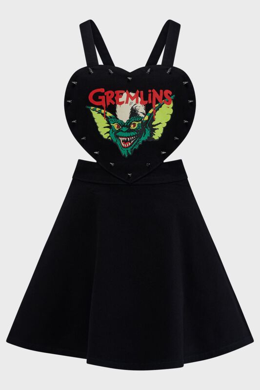 0000011370406 - Gremlins - Stripe Pinafore Dress Kurzes Kleid schwarz in 4XL