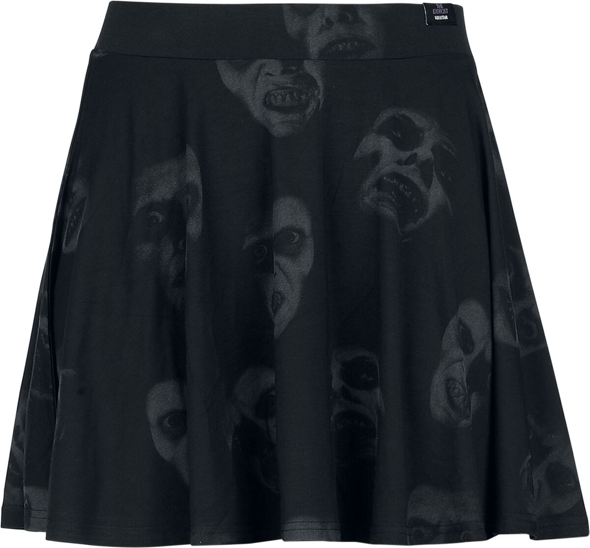 0000012735303 - Excellent Day For An Excorcism Skater Skirt Kurzer Rock schwarz grau in 3XL