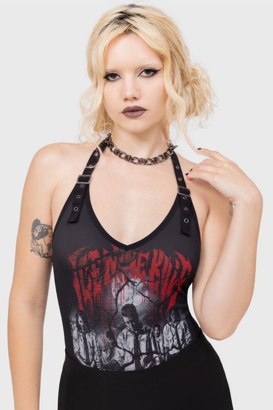 0000013106003 - Welcome To Horrorwood Bodysuit Body schwarz in XXL