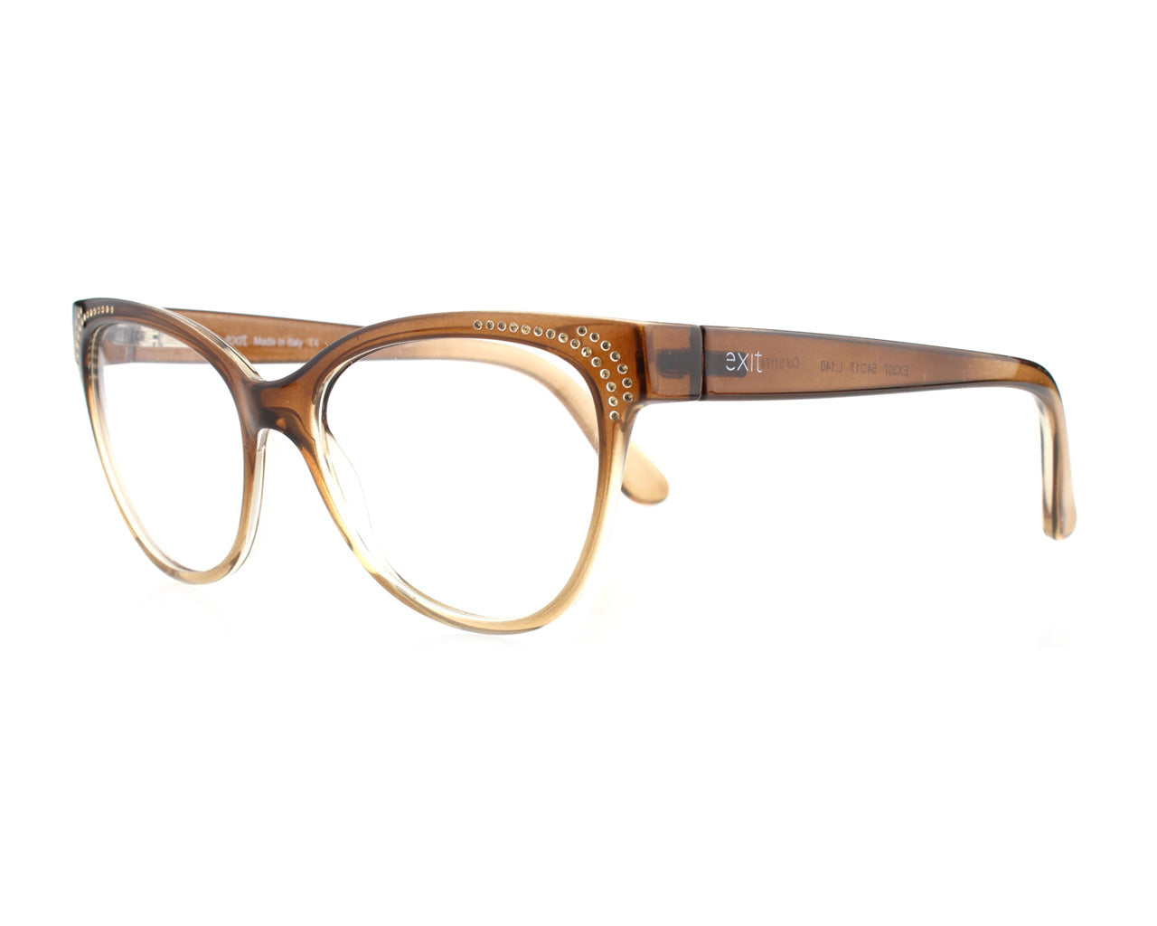 0000024285001 - Damen EX307 1174 Rahmen von BRILLEN Plastik Braun  Cat Eye