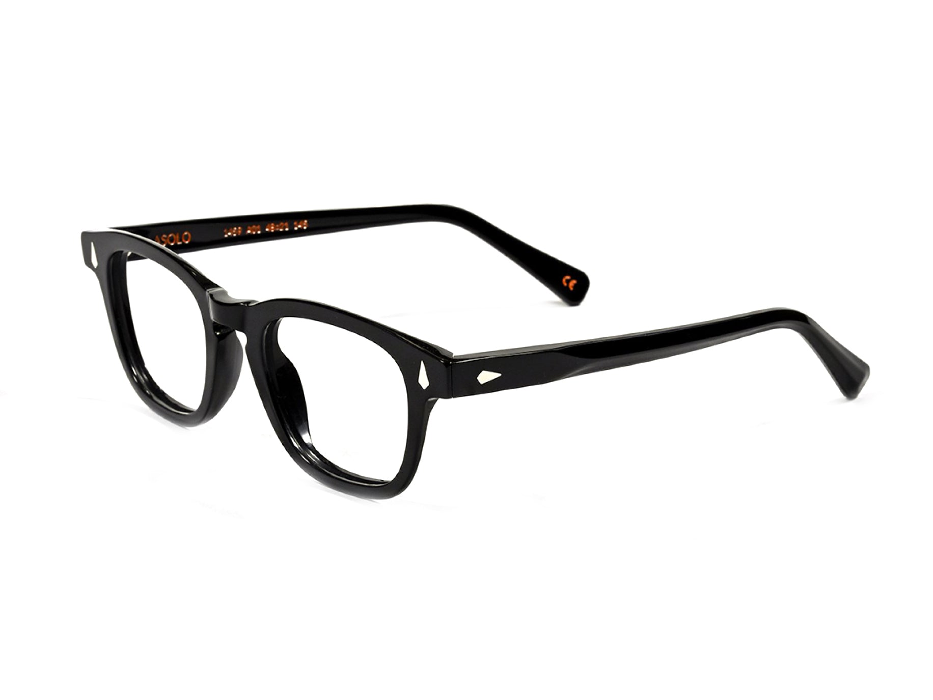 0000035168010 - Unisex 1459 Asolo A01 Rahmen von BRILLEN Acetat Schwarz  Pantos
