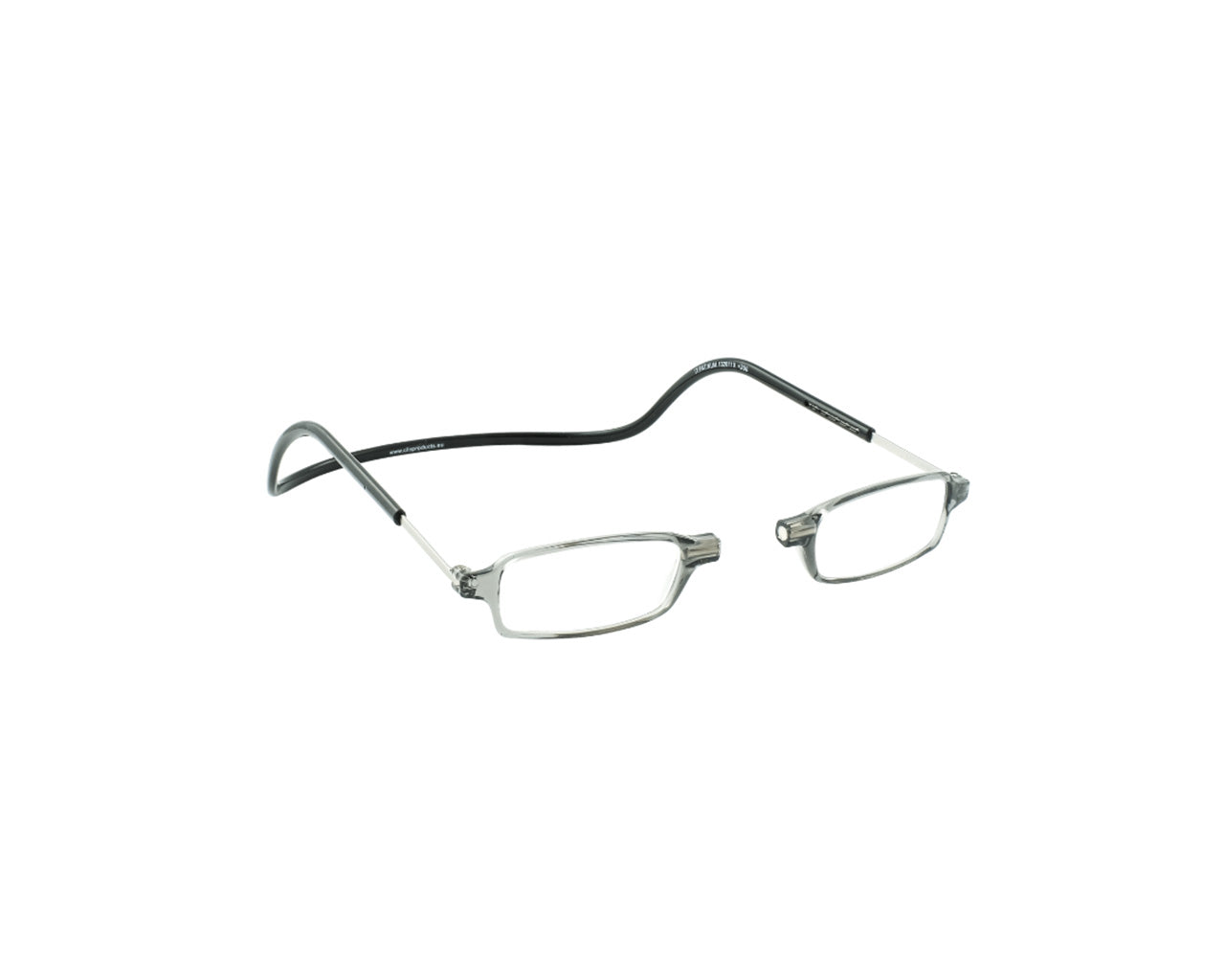 0000037234010 - Unisex Clic Sie auf Smart Grey Schwarz Lesebrille Acetat Grau  Hocken