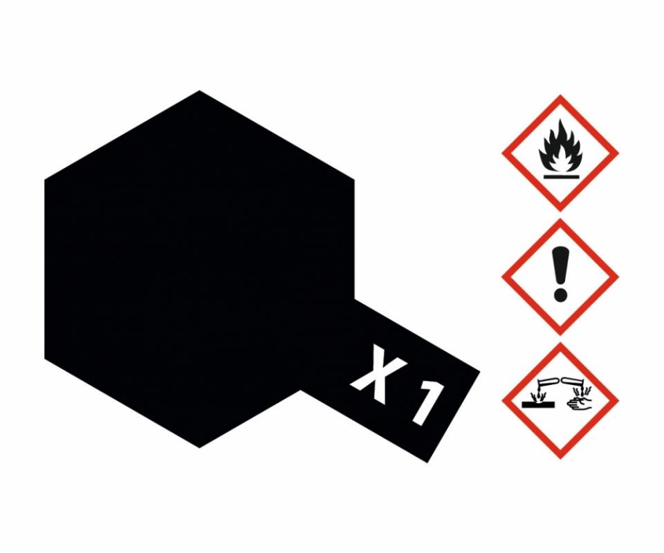 0000045032707 - X-1 Schwarz - glänzend [10 ml]