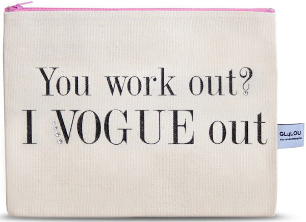 000004LOU1005 - Vanity Bag Vogue out - 100% Canvas Swarovski Applikationen