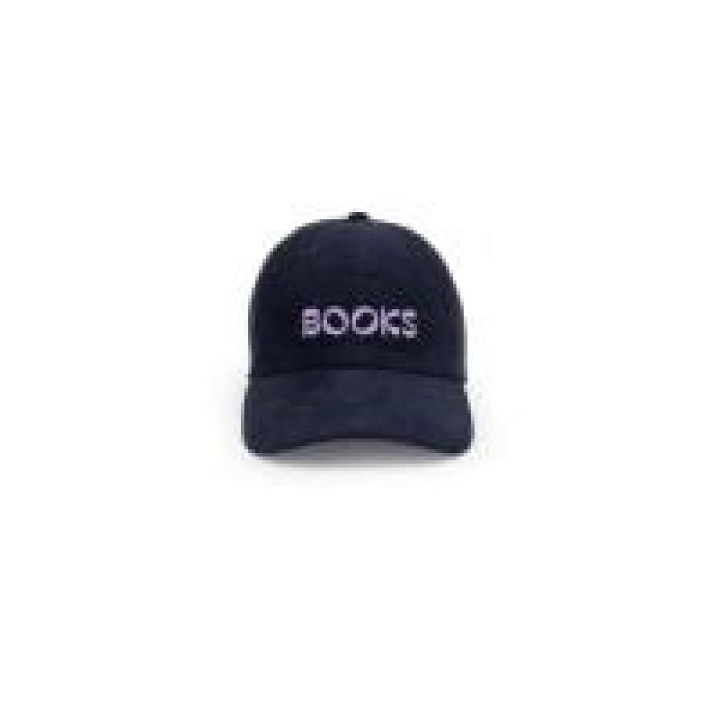 00000BooksHat - Books cap Books cap Product Details 100% cotton corduroy baseball cap Adjustable brass metal buckle closure Color navy blue