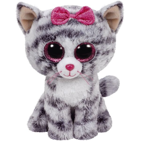 0008421371907 - TY Deutschland - Ty Beanie Boo regular - TY Beanie Boo regular 15 cm Kiki Grey Cat