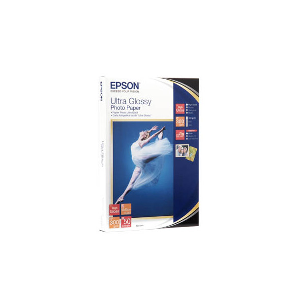 0010343855540 - Fotopapier Ultra Glossy S041943BH 10x15cm für Inkjet 300g weiß hochglänzend einseitig bedruckbar 0010343855540 50 Blatt