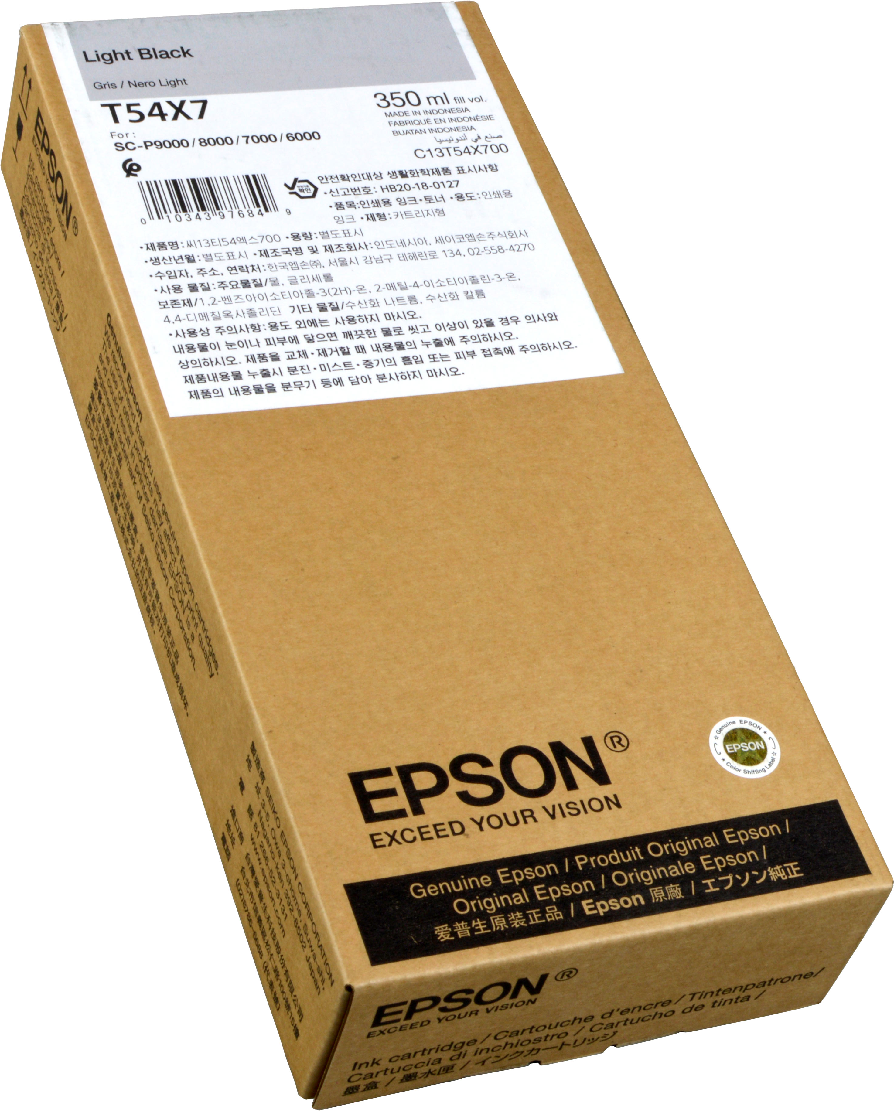 0010343976849 - Original Epson C13T54X700   T54X600 Tintenpatrone schwarz hell