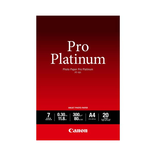 0013803092882 - Fotopapier 2768B016 Pro Platinum PT101A4 A4 für Inkjet 300g weiß 0013803092882 CANON 20 Blatt 0013803092882 - Fotopapier 2768B016 Pro Platinum PT101A4 A4 für Inkjet 300g weiß 0013803092882 CANON 20 Blatt