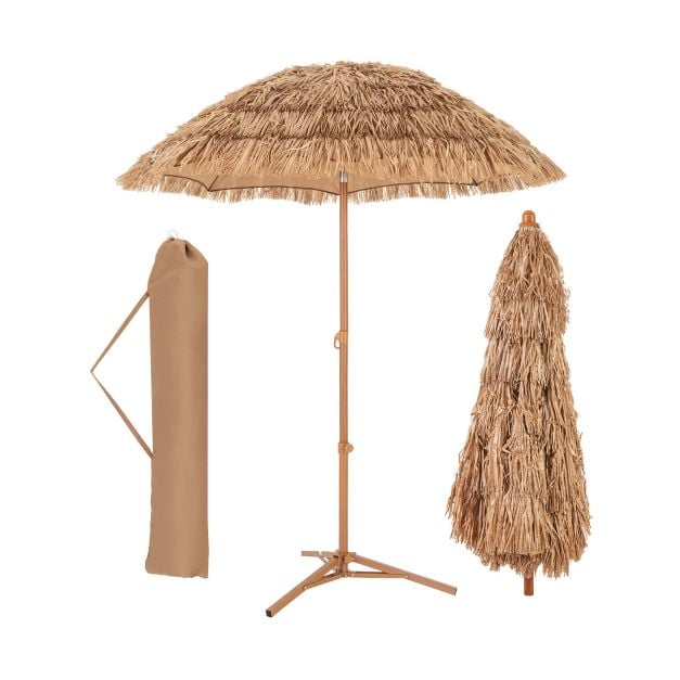 0015706452114 - coast Tiki Sonnenschirm - neigbar & faltbar - 170 x 218 cm - Natur 0015706452114 - coast Tiki Sonnenschirm - neigbar & faltbar - 170 x 218 cm - Natur