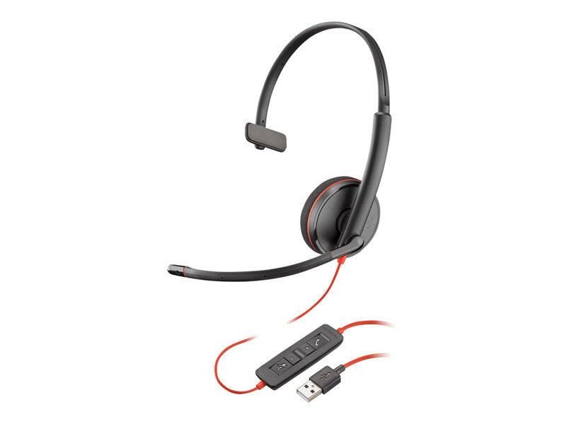 0017229173118 - Plantronics Kabelgebundenes USB Headset C3210 mit Kopfbügel Geräuschunterdrückung und Mikrofon Schwarz