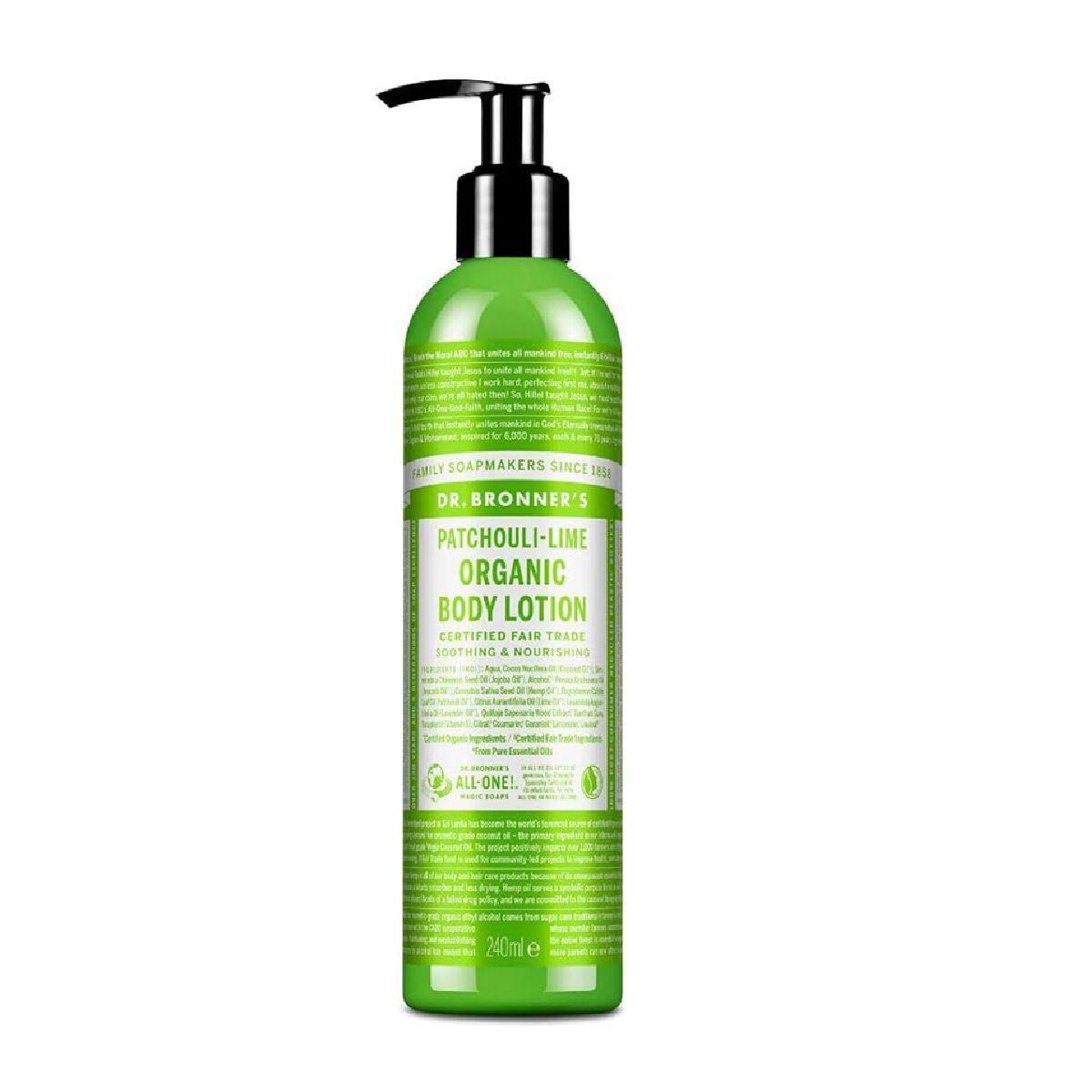 0018787261101 - Dr Bronners - Organic Body Lotion Patchouli Lime 0018787261101 - Dr Bronners - Organic Body Lotion Patchouli Lime