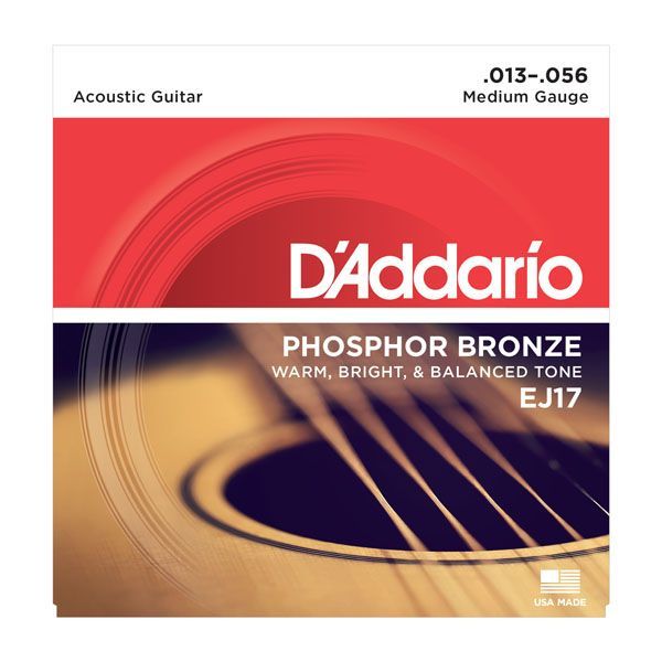 0019954121150 - DAddario - A-GitSaiten EJ17 13-56 Phosphor Bronze