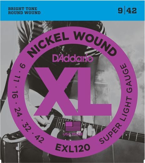 0019954141295 - DAddario - E-GitSaiten EXL120 09-42 Nickel Wound