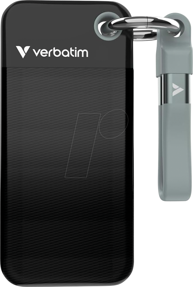 0023942321903 - Grau Verbatim Pocket SSD 1 TB USB Typ-C 32 Gen 2 (31 Gen 2) Schwarz Grau 0023942321903