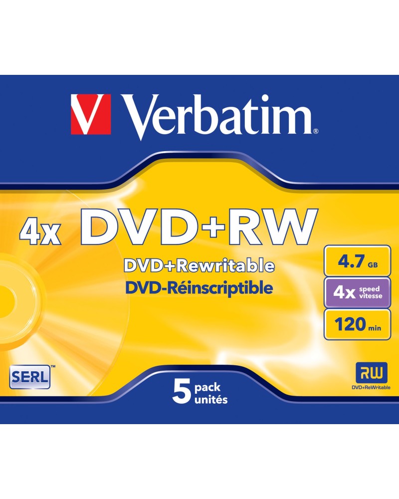 0023942432296 - DVD-Rohlinge 43229 DVD+RW wiederbeschreibbar 47 GB Jewel Case  0023942432296 5 Stück