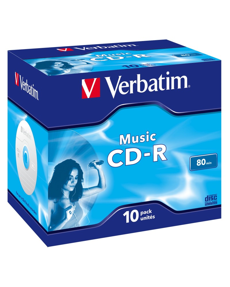 0023942433651 - VERBATIM 43365 - CD-R Music 80min 16x 10er Pack Jewel Case