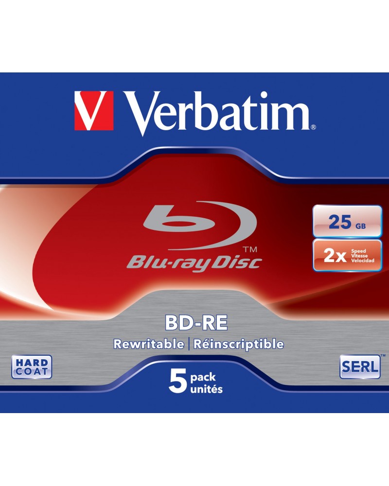 0023942436157 - Blueray-Rohlinge 43615 BD-RE wiederbeschreibbar 25 GB Jewel Case  0023942436157 5 Stück