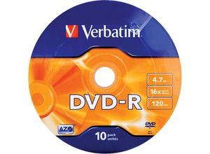 0023942437291 - VERBATIM DVD-R 47GB 16x 10er Wrap