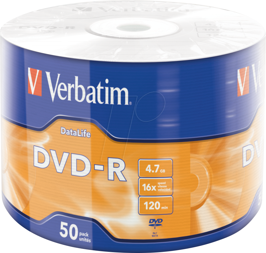 0023942437918 - DataLife - 50 x DVD-R - 47 GB (120 Min) 16x - Matt Silver - Spindel