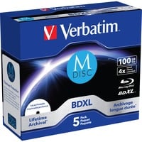 0023942438342 - Verbatim M-DISC BD-R XL 100GB 4x 5er Jewelcase Wide Inkjet printable (43834) 43834