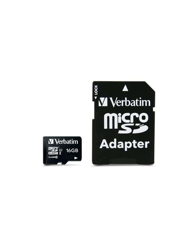 0023942440826 - Speicherkarte Premium 44082 Micro-SDHC mit SD-Adapter Class 10 bis 90 MB s 16 GB 0023942440826 Verbatim