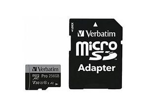 0023942470458 - PRO U3 - Flash-Speicherkarte (microSDXC-an-SD-Adapter inbegriffen) - 256 GB - A2   UHS-I U3   Class10 - microSDXC UHS-I