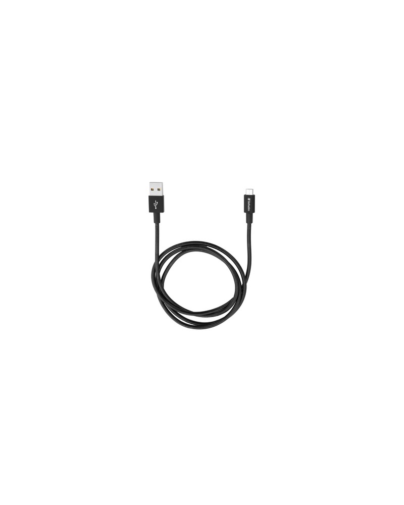 0023942488637 - Edelstahl Micro USB Kable 100cm Sync & Charge black Edelstahl 48863 0023942488637