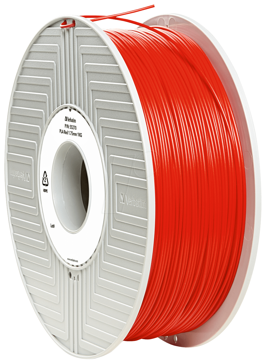 0023942553205 - VERBATIM 55320 - PLA Filament - rot - 175 mm - 1 kg