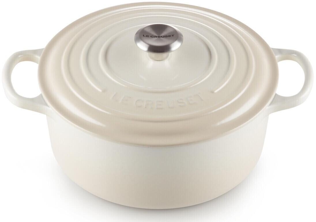 0024147303435 - - Signature Round Cast Iron Casserole 26 cm - Meringue