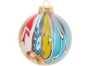 0024762212891 - Weihnachtsbaumkugel KREBS GLAS LAUSCHA Spezial-Glaskugel Street Art Ø ca 10 cm Weihnachtsbaumkugeln bunt (multicolor) Weihnachtskugeln Weihnachtsdeko Christbaumschmuck Christbaumkugeln aus Glas