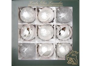 0024762213423 - Weihnachtsbaumkugel KREBS GLAS LAUSCHA Weihnachtsdeko Christbaumschmuck Christbaumkugeln Glas Weihnachtsbaumkugeln Gr 10 cm silberfarben (silberfarben transparent) Weihnachtskugeln mundgeblasen silberfarben Ø ca 10 cm