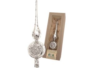 0024762243338 - Christbaumspitze KREBS GLAS LAUSCHA Antike Mercury Glas Reflexspitze silber B7cm H27cm T10cm Glas Weihnachtsbaumschmuck Christbaumspitze aus Glas mundgeblasen handgefertigt 0024762243338 - Christbaumspitze KREBS GLAS LAUSCHA Antike Mercury Glas Reflexspitze silber B7cm H27cm T10cm Glas Weihnachtsbaumschmuck Christbaumspitze aus Glas mundgeblasen handgefertigt