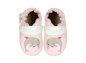 0026312023124 - - Krabbelschuhe CLASSICZ DOLPHIN HEARTS in rosa Gr18 19