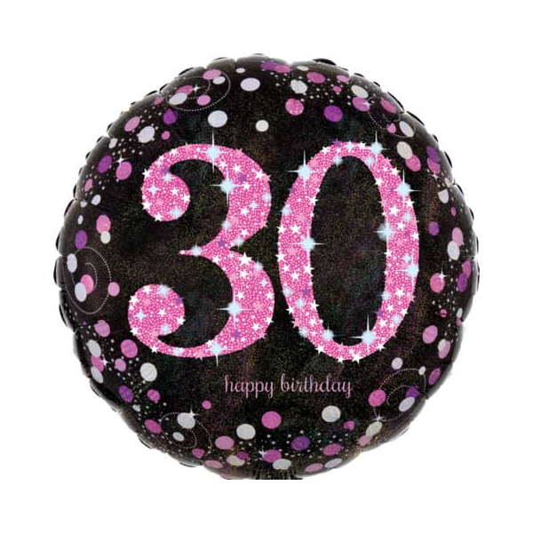 0026635337854 - 3378501 Sparkling 43cm Folienballon Happy Birthday 30 pink 0026635337854 AMSCAN