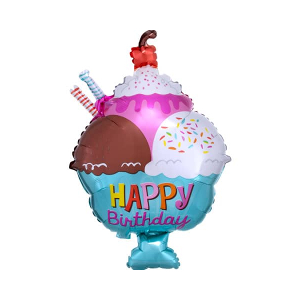 0026635356176 - Folienballon Happy Birthday Eisbecher 0026635356176 AMSCAN 3561