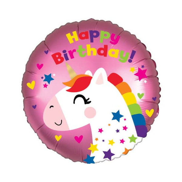 0026635412933 - Folienballon Happy Birthday Einhorn 0026635412933 AMSCAN 412930