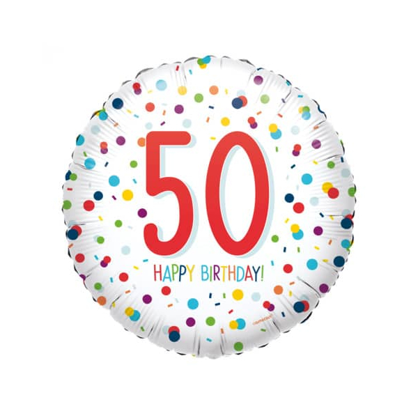 0026635420150 - Folienballon Happy Birthday 50 Konfetti 0026635420150 AMSCAN 42