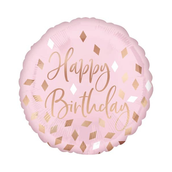 0026635421164 -  Folienballon Blush Happy Birthday - Ø 45 cm 0026635421164 HEAD 421160