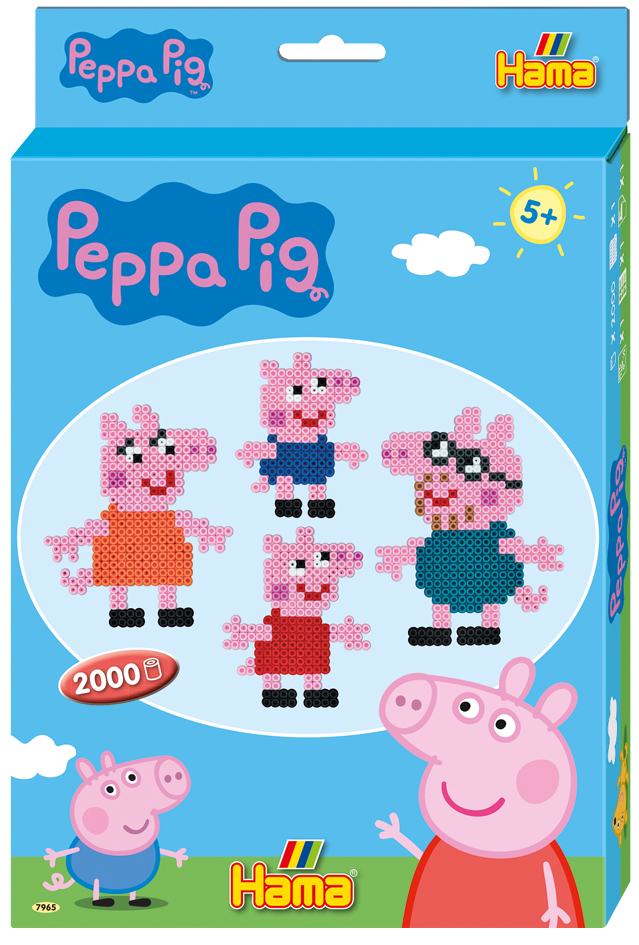 0028178079659 - HAMA Bügelperlen midi Peppa Wutz Geschenkpackung Durchmesser Bügelperle midi 50 mm inkl Stiftplatte - 1 Stück (00007965)