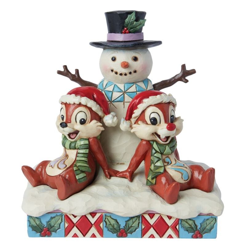 0028399404803 - Chip n Dale with Snowmen Statue multicolor