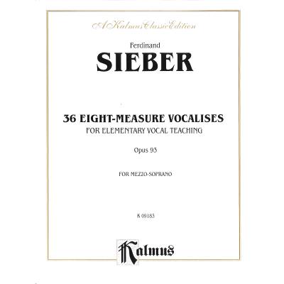 0029156207101 - 36 eight measure vocalises op 93