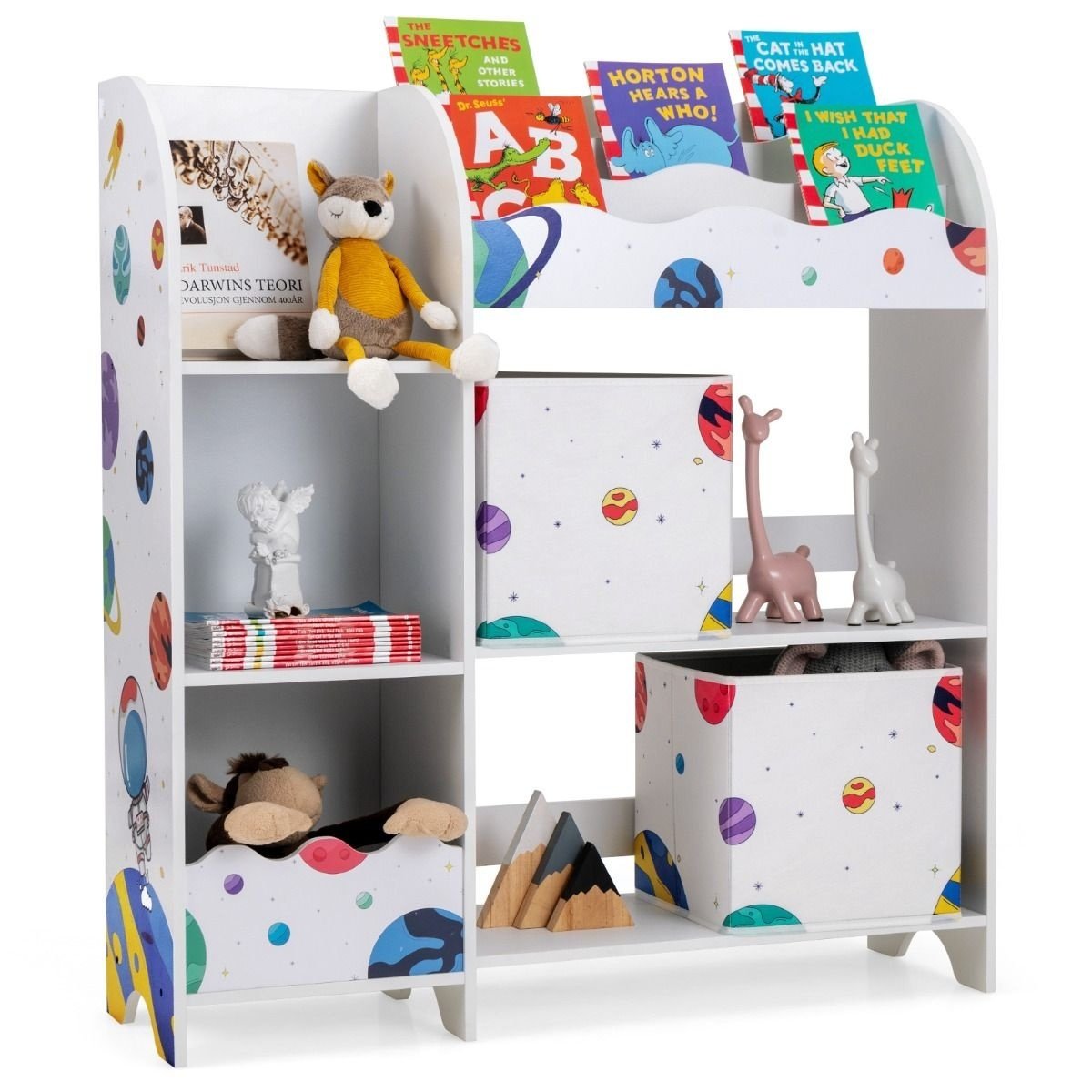 0033616042416 - Aufbewahrungsregal für Kinder - 93 x 30 x 102 cm - Weiß